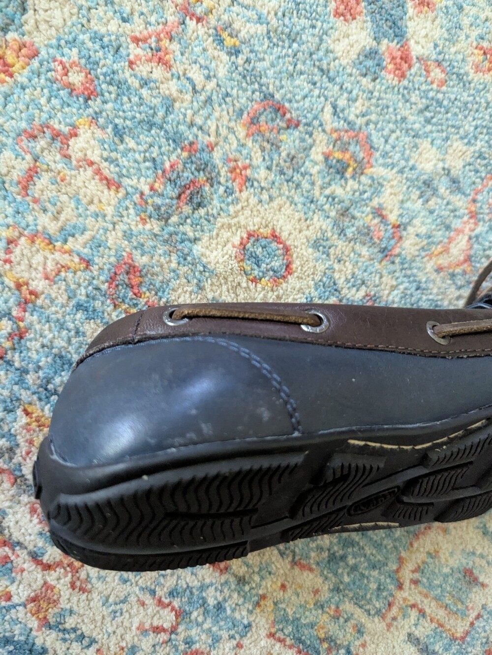 KEEN Catalina 1-Eye Boat Shoe Women's 8 Navy Leather Driving Moccasin Flats Blue - Picture 10 of 13